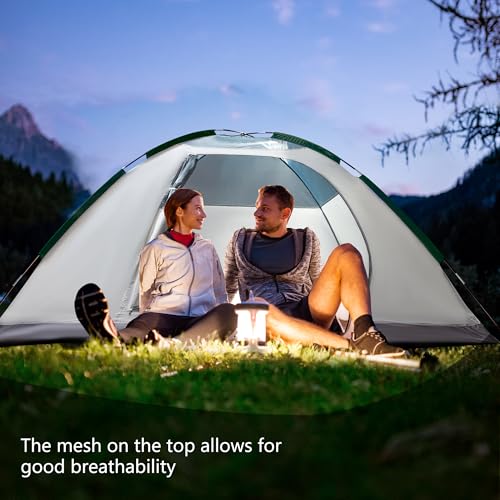 ASFANES Screened Camping Tent, 4/6 Person Waterproof, Haven Tent, Backpack Double Layer Camping Tents with Canopy, Easy Se...