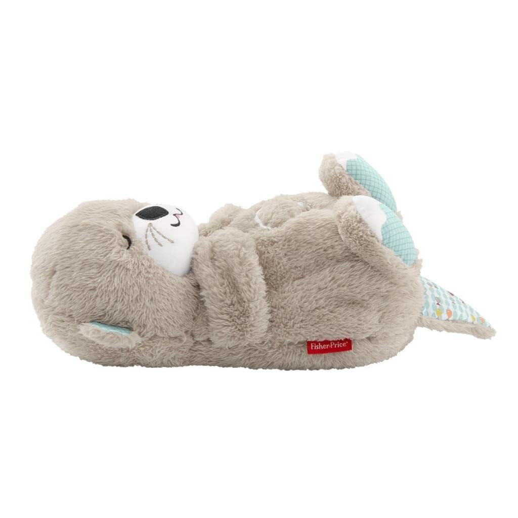 Fisher-Price Baby Toy Soothe 'n Snuggle Otter Portable Plush Sound Machine with Music Lights & Breathing Motion for Newborns 0+ Months