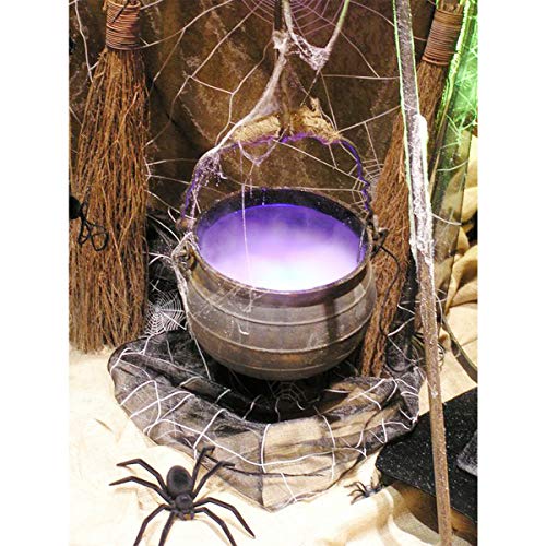 Akeydeco Halloween Party Mist Maker,Ultrasonic Water Pond Fountain Fogger 9 LED Red Yellow and Blue Light Flashes Aluminum...