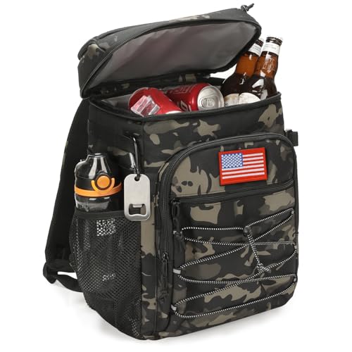 Tactical Backpack Cooler, 25L Cooler Backpack Insulated Leak-Proof, Heavy Duty Large Lunch Backpack, Waterproof Ice Chest ...