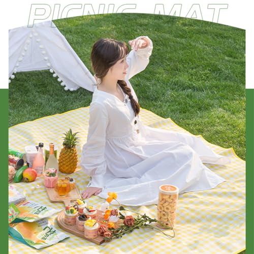 80" x 80" Outdoor Picnic Blanket, Oversized Compact Beach Mat, Extra Large Sandproof Waterproof Mat， Portable and Lightwei...