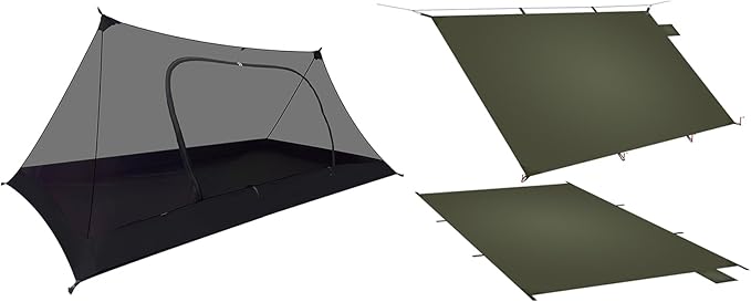 Onewind Mesh Tent with Bathtub and Tent Footprint