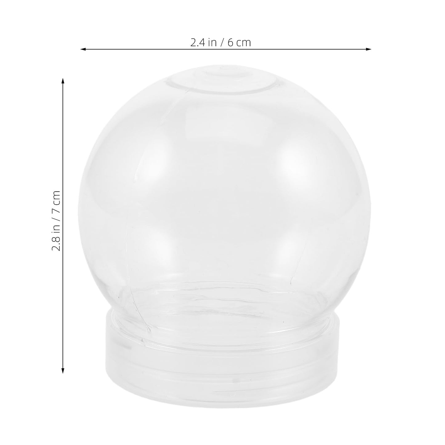 BESTOYARD15 Pack2.8inch in height and2.4inch in diameter Snow Globes DIY Snow Globes Clear Plastic Water Globe with Screw Off Cap Water Globe Jar for DIYCraftsChristmas Home Decoration Snow Globe Kit.