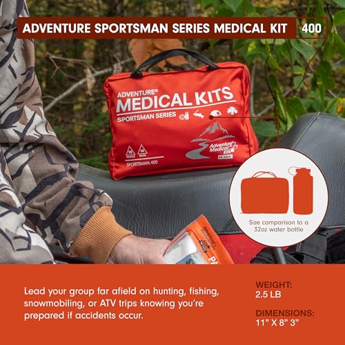 Adventure Medical Kits Sportsman Series Medical Kit - 400 - First Aid Kit for Camping, Hiking, Hunting & More - For 10 Peo...