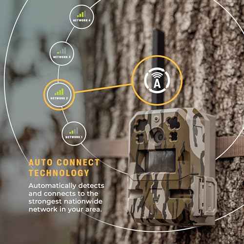 Moultrie Edge Pro Cellular Trail Camera - Auto Connect, Nationwide Coverage, False Trigger Elimination Tech,1080p Video with HD Audio, 100ft Detection Range