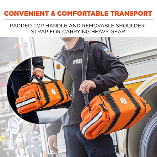 Ergodyne Arsenal 5215 Large Medic First Responder Trauma Duffel Bag with Shoulder Strap, Orange