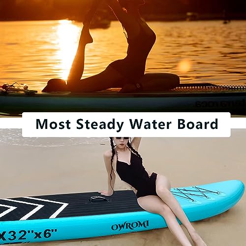 SUP Inflatable Stand Up Paddle Board 10'6" Ultra-Light Thick Paddleboard for All Skill Levels ISUP Paddle Board with Acces...