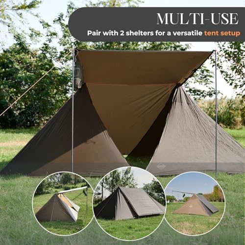 onewind Portable Privacy Shower Tent with Pole, Ultralight Camping Shower Shelter Portable Toilet Tent Bathroom Tent Priva...