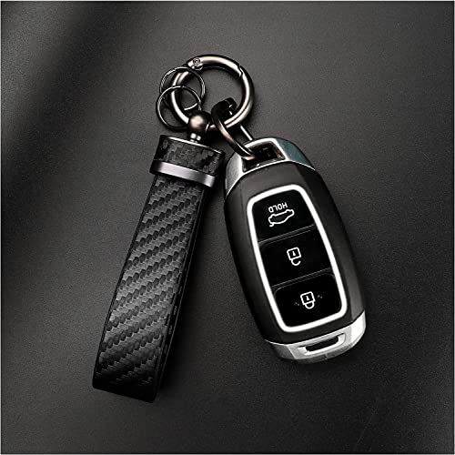 Turcee 2PCS Carbon Fiber Car Keychain Kit,Gift for Men and Women,Quick Release Spring with D-Ring Anti Lost Car Keychain O...