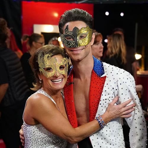 YU FENG Venetian Masquerade Mask for Women Couples Besties-Prom,Balls,Mardi Gras,Halloween and Parties Costume Mask