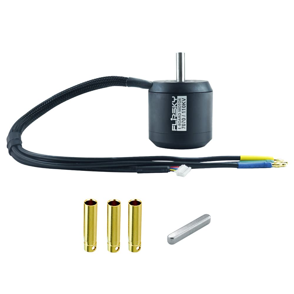 Offroad Electric Skateboards Flipsky Motor BLDC Brushless Outrunner Motor 7070 110kv 10mm Round Shaft Sensored for Electric Skateboard,Longboard,Escooter,Ebike Esk8 DIY