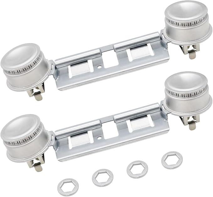 Double Burner Assembly WB16K10026 WB29K17 Double Stove Top Double Surface Burner Kit Replacement Compatible with General E...
