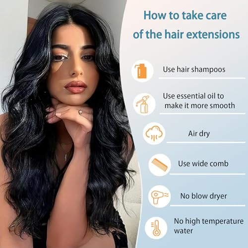 Tape in Hair Extensions Human Hair 24Inch Natural Black Color 20Pcs 50G/Pack Straight Seamless Weft Skin Invisible Thick 100% Real Black Human Hair Tape In Extensions