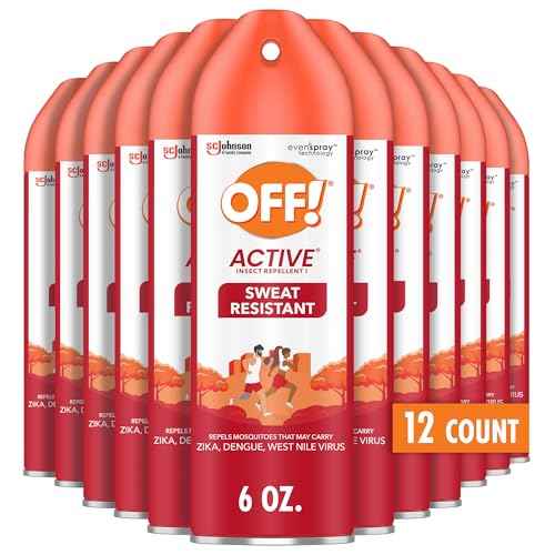 OFF! Active Insect Repellent, Sweat Resistant, Repells Mosquitoes, 6 oz ( Pack of 12)