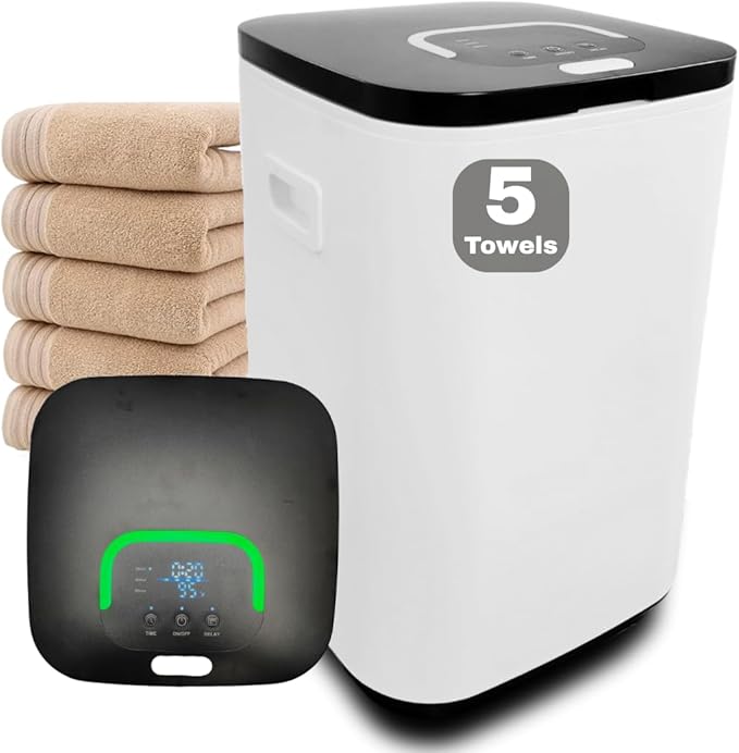 Di'Aroma Towel Warmer with Aroma 10 Tablet, Luxury Large Towel Warmer Bucket with 26L Capacity, Auto Keep Warm Feature 20/40/60 Hot Timer and Delay Timer up to 24h, for Towels Bathrobes Blankets PJ's