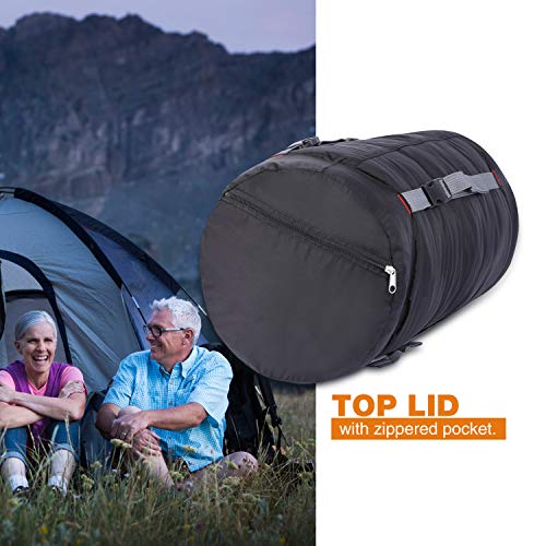 REDCAMP Nylon Compression Stuff Sack, 10L/17L/27L/40L Lightweight Sleeping Bag Compression Sack Great for Backpacking, Hik...