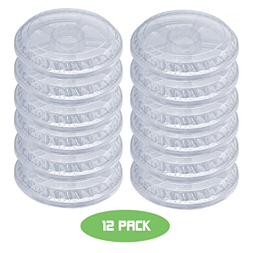 Tiaiidi 12 Pack Plastic Appetizer Trays with Lids,Disposable Compartment Serving Platters,6 Sectional Catering Trays for S...
