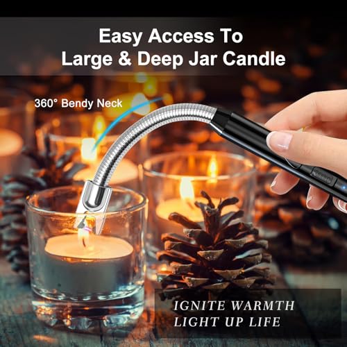 KTEBO 2 Pack Plasma Arc Electric Lighters Rechargeable - USB Long Reach for Scented Candles, BBQ Grill &Camping - Windproo...