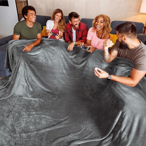 Bedsure GentleSoft Oversized King Big Blanket 120"x120" - Extra Large Soft Fleece Blankets for Bed, Sofa, Couch, Travel, C...
