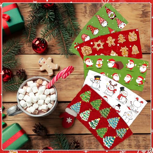 Boao 100 Sets Christmas Paper Coffee Cups with Sleeve and Plastic Lid Stir Straw 12 oz Disposable Hot Chocolate Cocoa Cups...