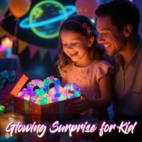 20 PCS Light up Scrunchies, 3 Glow Mode, Hair Accessories for Women, Glow in the Dark Party Supply for Festival Rave Slumb...