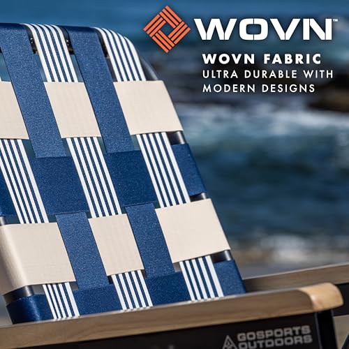 GoSports WOVN Beach Backpack Chair - 9 Styles Available - Premium Folding Camping Chair