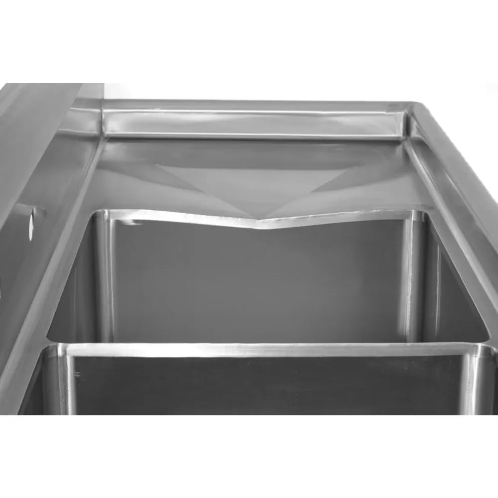 Kratos 29N-006-Commercial NSF 2 Compartment Sink -Commercial NSF 18"Wx18"Lx12"H Bowl Size - (2) 18" Drain Boards
