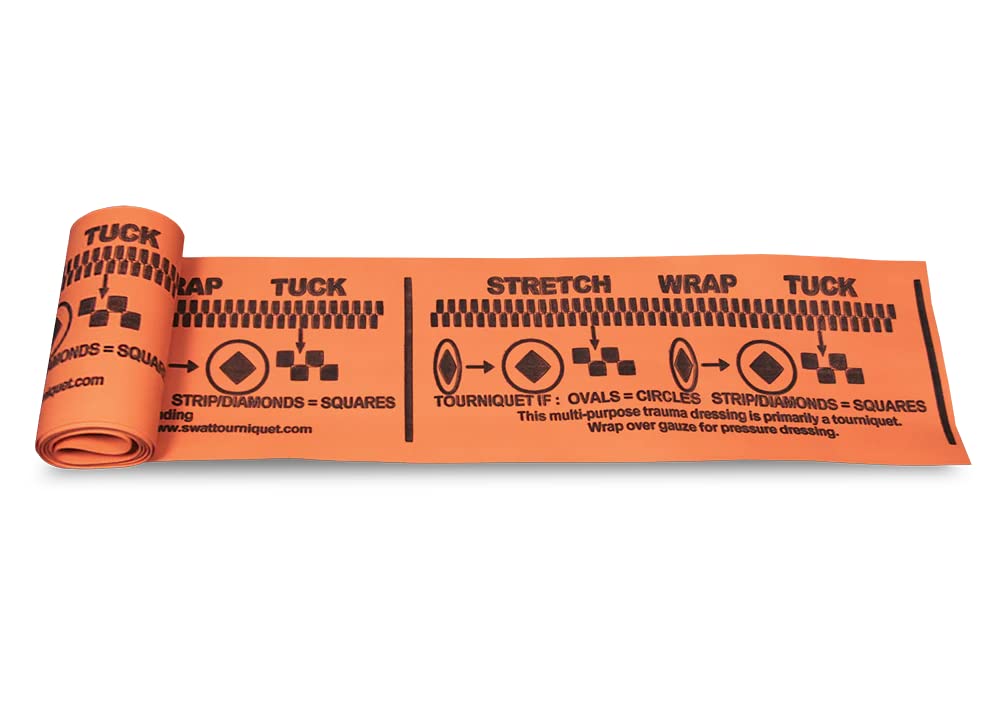 SWAT-T™ Tourniquet Orange by Safeguard Medical, Emergency First Aid Equipment for Massive Hemorrhage Control. Made in The USA