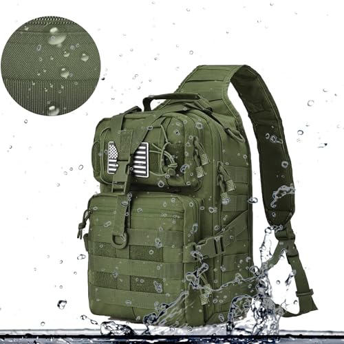 HAOMUK Tactical Sling Bag Pack Military Rover Shoulder Sling Backpack EDC Molle Assault Range Bag