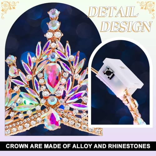JAKAWIN Light Up Headpiece for Women (5 Colorful Pink, One Size)