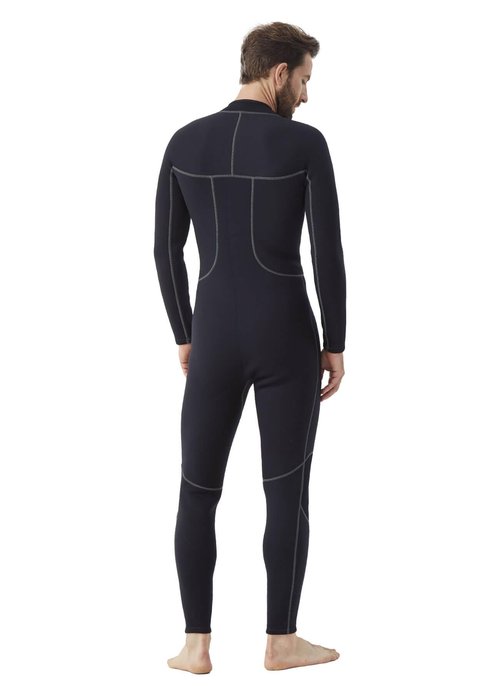 Hevto Men Wetsuits 3/2mm Neoprene Front Zip Full Wet Suit Keep Warm for Surfing Swimming SUP Snorkeling Diving (M2-Black, XL)
