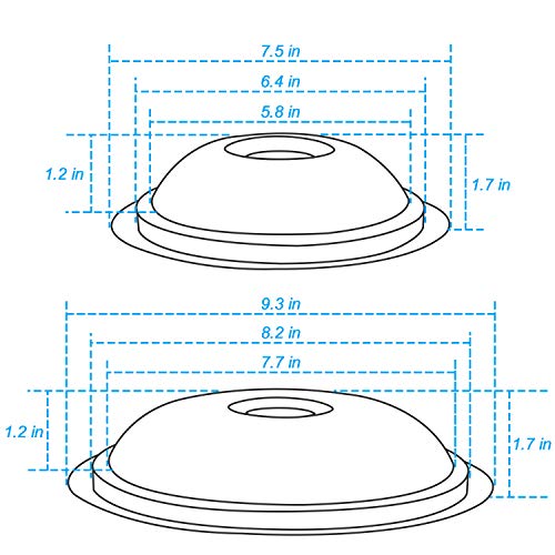 5304430149 and 5304430150 Porcelain Burner Drip Pan Bowls Replacement 318067041 and 318067051 Electric Range Cooktop By AM...