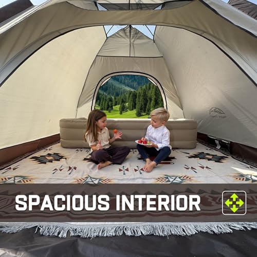 Happy Travel 1/2/3/4 Person Camping Tent, Instant Easy Pop Up Tents for Camping,Automatic Waterproof Family Camping Tent, ...