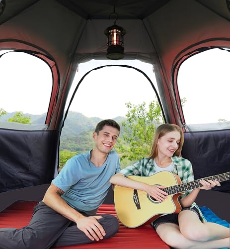Toogh Camping Tent with Instant Setup, 2/3 Person Weatherproof Tent Easy Quick Set Up in 60 Seconds with Rainfly Backpack ...