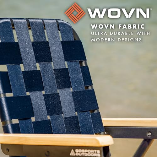 GoSports WOVN Beach Backpack Chair - 9 Styles Available - Premium Folding Camping Chair