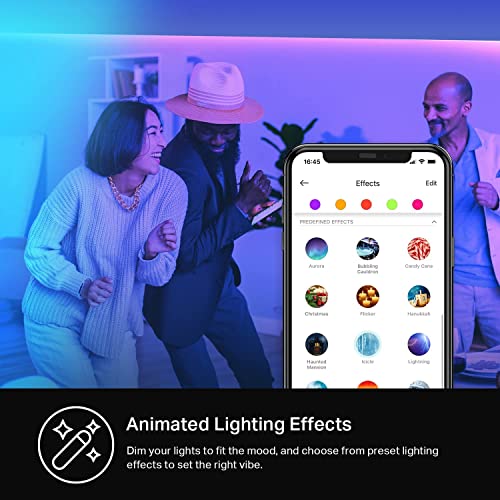 Kasa Smart LED Light Strip, RGB, 32.8ft(2 Rolls of 16.4ft.) Wi-Fi LED Strip Works w/ Alexa & Google Assistant,High Brightn...