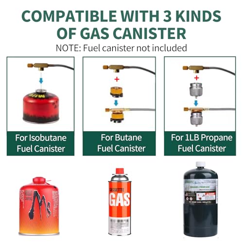 30,000 BTU Camping Stove, Portable Camp Stove Gas Stove,Windproof Small Propane Butane Stove, Stainless Steel, with Carryi...