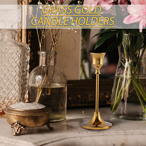 Candlestick Holders,Taper Candle Holder for Candlesticks Gold Brass Vintage Candle Stick Candle Holders Candelabra Candle ...