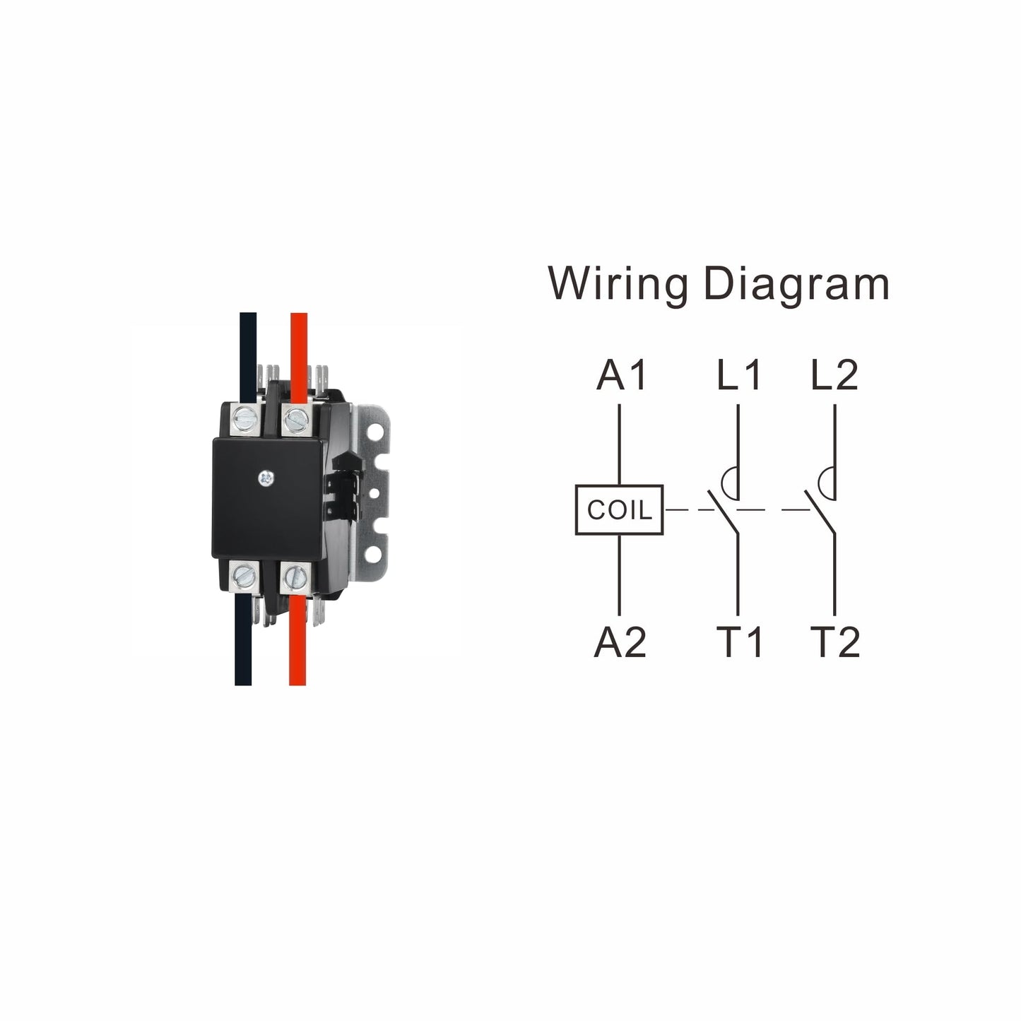 SunLee 2 Pole 40 Amp contactor 120v Coil UL 2 Pole Lighting Load 50 AMP Contactor Equivalent to 42CF15AF for Condenser Compressor HVAC Contactor