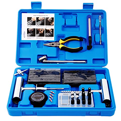 AUTOWN Tire Repair Kit - 68pcs Heavy Duty Tire Plug Kit, Universal Tire Repair Tools to Fix Punctures and Plug Flats Patch...