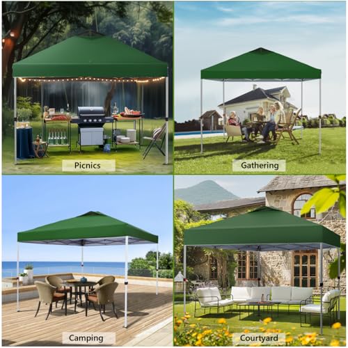 MFSTUDIO 10x10 Pop Up Canopy Tent, Gazebo Shelter Sun Shade Canopies Waterproof Patio Portable Popup Screened Tents for Be...
