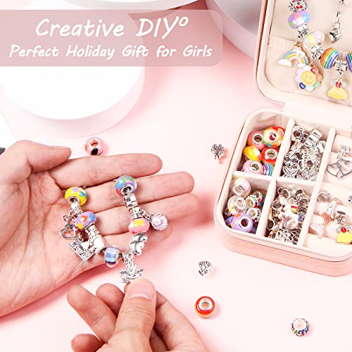 UFU Charm Bracelet Making Kit, Jewelry Making Kit Craft Gift for Girls 5 6 7 8-12, A Sweet Birthday Gift to Inspire Imagin...