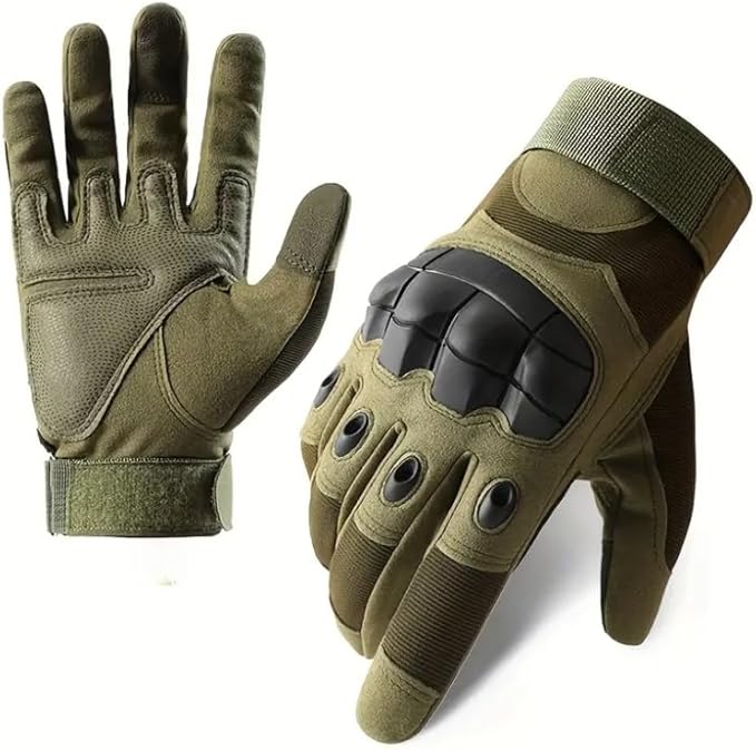 Tactical Gloves Hard Knuckle Gloves with Touchscreen Fingers Hand Gear for Hiking, Camping, Hunting, Combat, Shooting, Cyc...