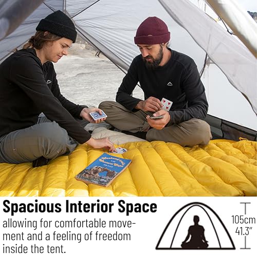 Naturehike Mongar UL Tent [2025 Upgrade] 1.5kg/3.3lb Ultralight Tents,1/2 Person Backpacking Tent,4 Modes of use, Waterpro...