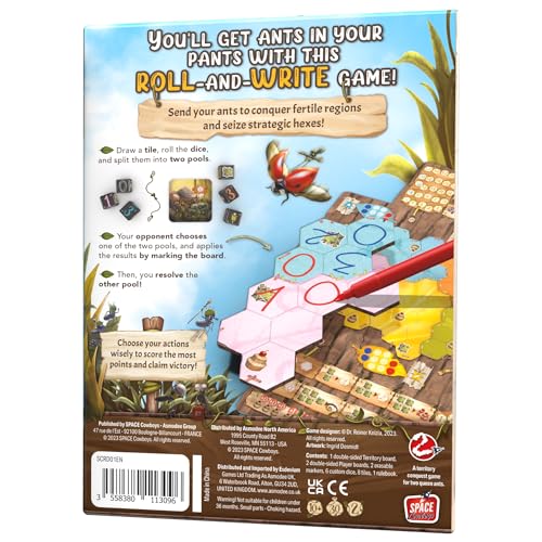 Marabunta Board Game - A Strategy Game of Ant Colony Domination! Fun Family Game for Kids & Adults, Ages 10+, 2 Players, 30 Minute Playtime, Made by Space Cowboys