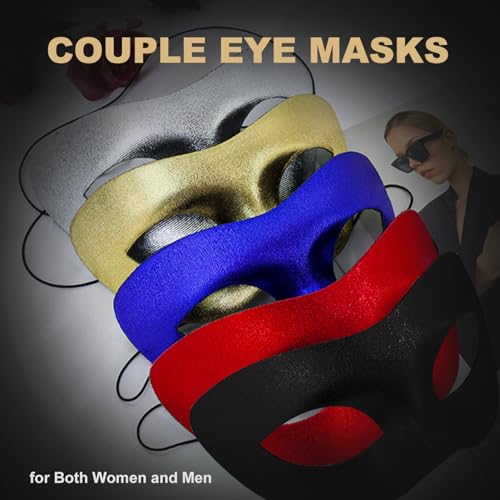 Aqearl Couple Masquerade Mask for Women Men Shiny Venetian Mask Halloween Mask for Party Prom Ball Costume Lace Masks