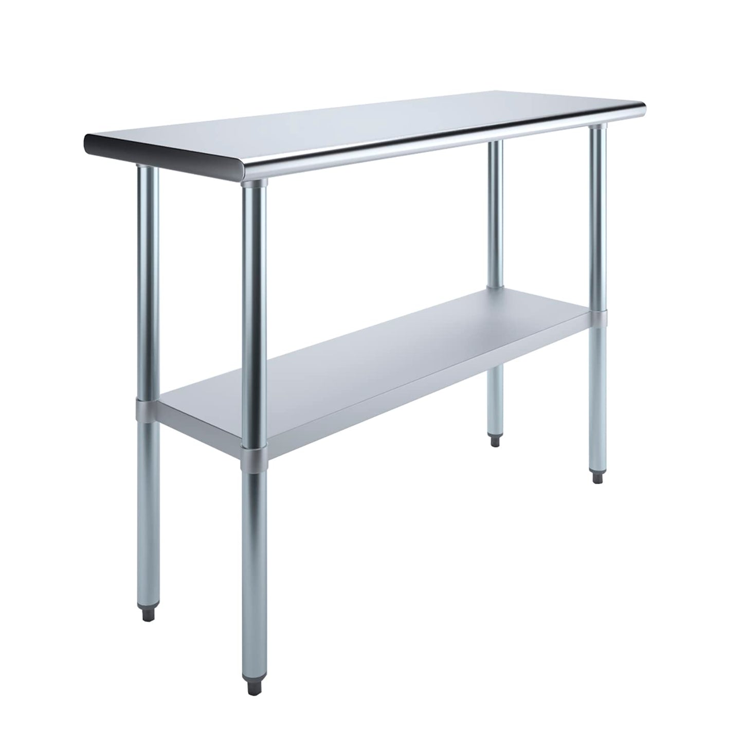AmGood 18 in. x 48 in. Stainless Steel Work Table | Metal Kitchen Food Prep Table | NSF