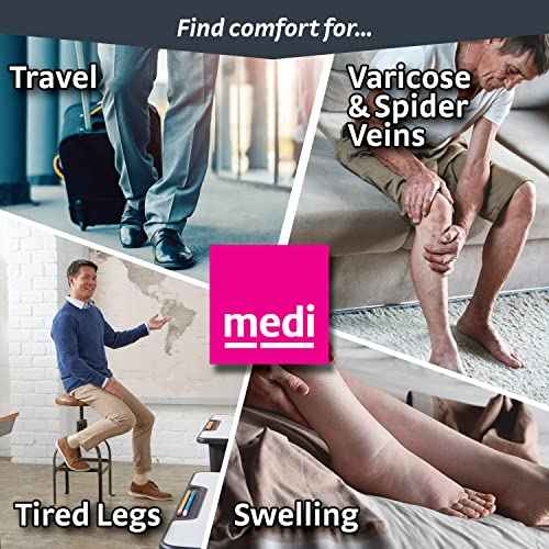 mediven for Men Classic, 20-30 mmHg ? Calf High Compression Stockings, Closed Toe Leg Circulation for Men, Compression Dress Socks, Leg Support Compression Coverage, Extra Wide