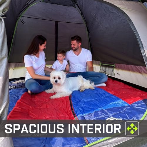 Happy Travel Camping Tent, 4/6 Person Dome Tents for Camping with Rainfly, Waterproof Clip Easy Setup Portable Family Tent...