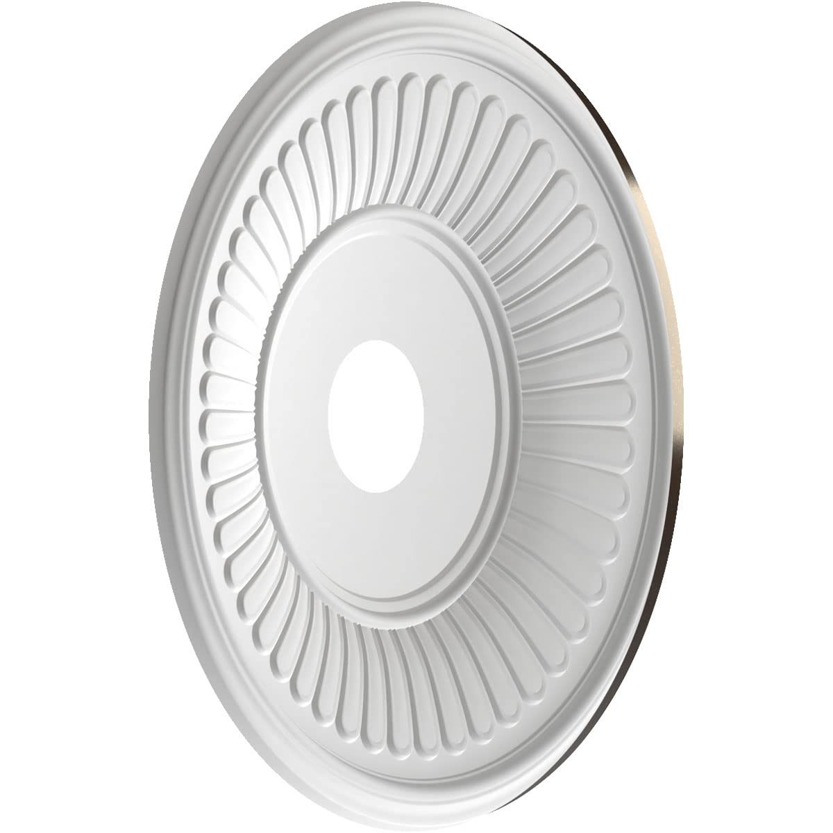 Ekena Millwork Cmp19Beeru Berkshire Thermoformed Pvc Ceiling Medallion (Fits Canopies Up To 8 3/8), 19Od X 3 1/2Id X 1P, Univers